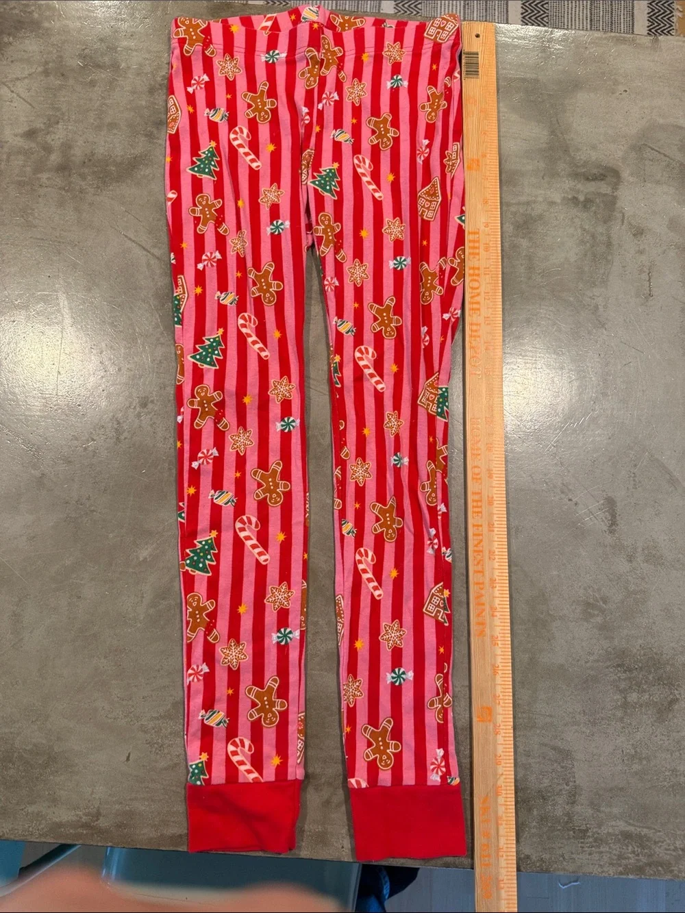 Old Navy Red & Pink Gingerbread 'Oh Snap!' Kids Holiday Pajama Set
